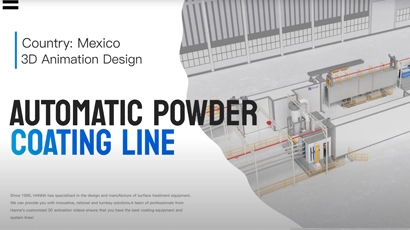 Flexible Automatic Powder Coating Line for Aluminum Profiles