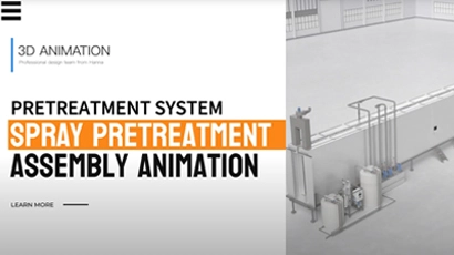 Spraying Pre-treatment before Powder Coating Line
