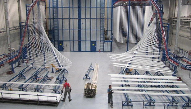 Powder Coating Line For Aluminium Profiles