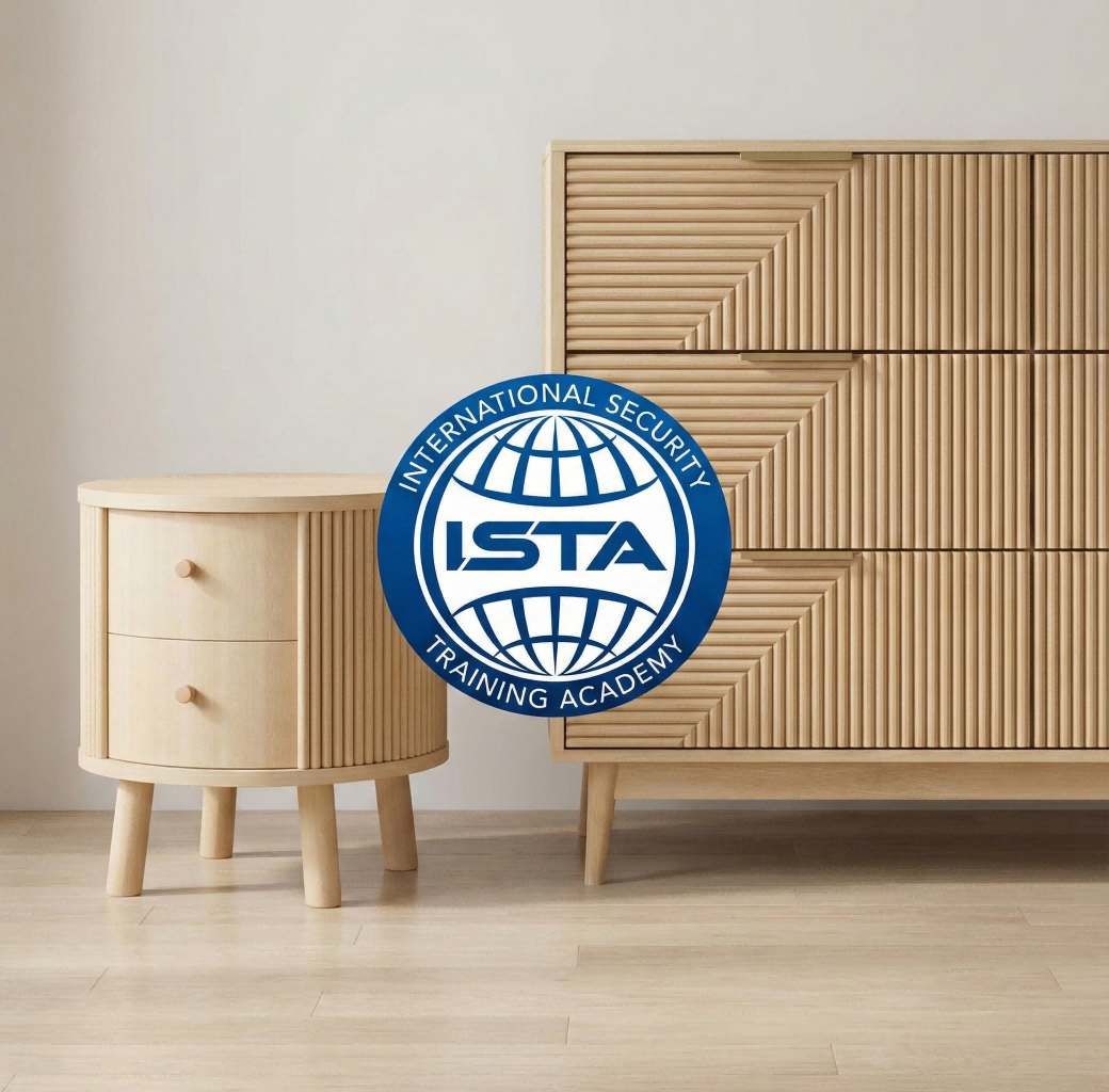 ista-certified-furniture-quality-assurance：ISTA-3A certified furniture detailing, showcasing expert quality control and supply chain reliability.