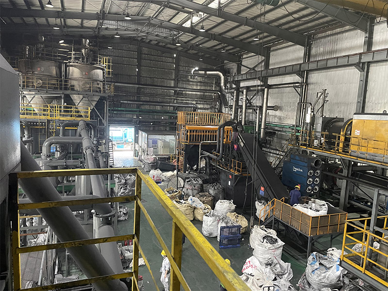 Lithium battery recycling positive electrode production line