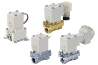 Zero differential pressure actuated pilot type 2-way solenoid valve VXZ