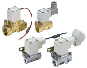 Zero differential pressure actuated pilot type 2-way solenoid valve VXS