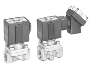 Pilot diaphragm actuated high-pressure 2-way solenoid valve VXH
