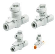Speed Control Valve with Scale Indicator/Straight-Through Type AS-FS