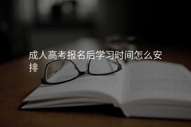 成人高考报名后学习时间怎么安排