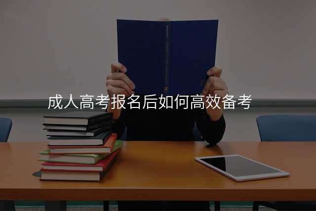 成人高考报名后如何高效备考