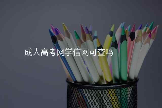 成人高考网学信网可查吗