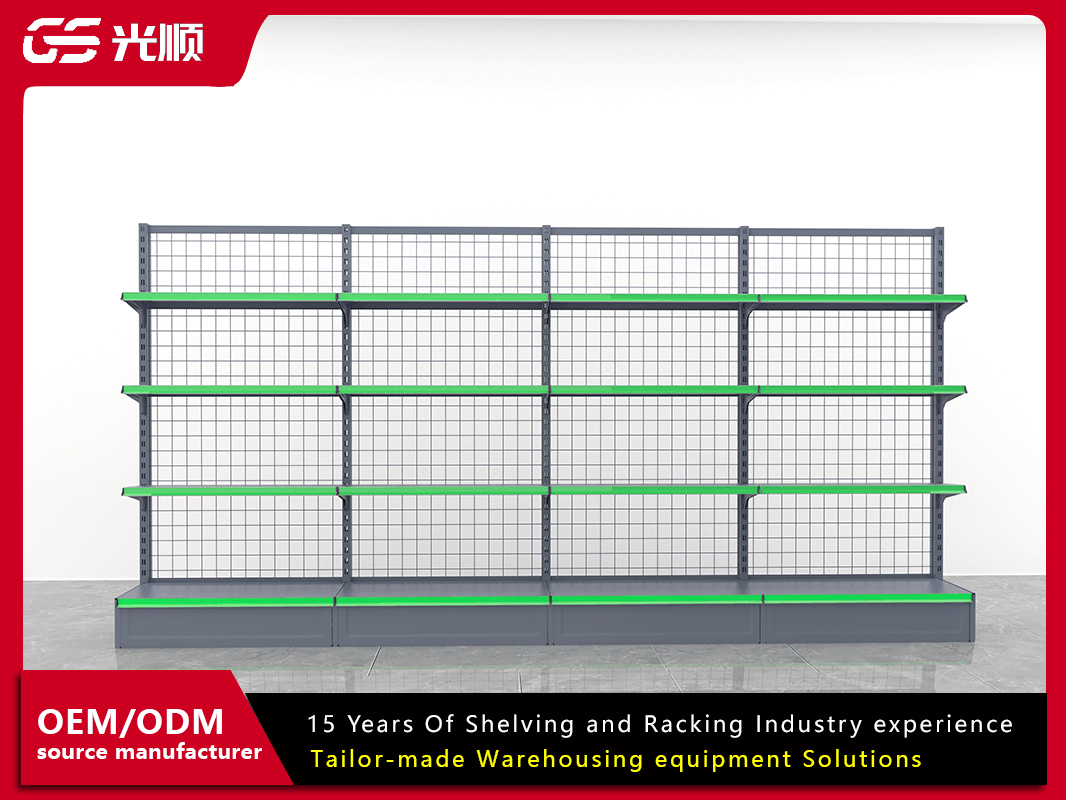Double-sided retail display shelf