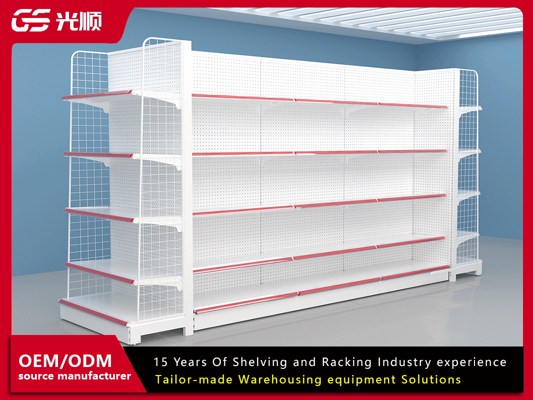 White-Lozier-Store-Fixture-Island-Gondola-Display-Shelving