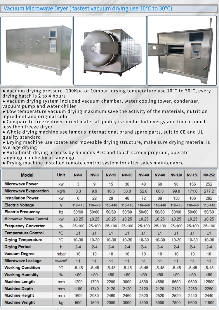 Fruit Vacuum Microwave Dryer