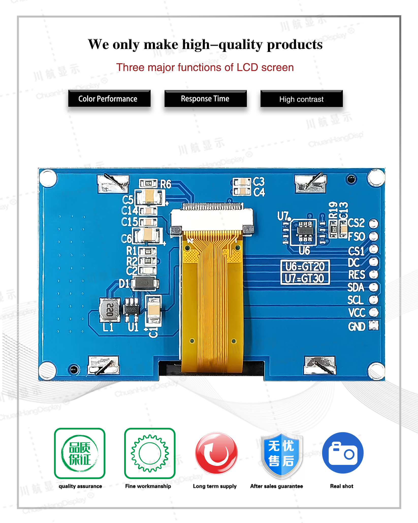 2.42 inch oled 128x64 white font oled display 128x64 SPI SSD1309 ...