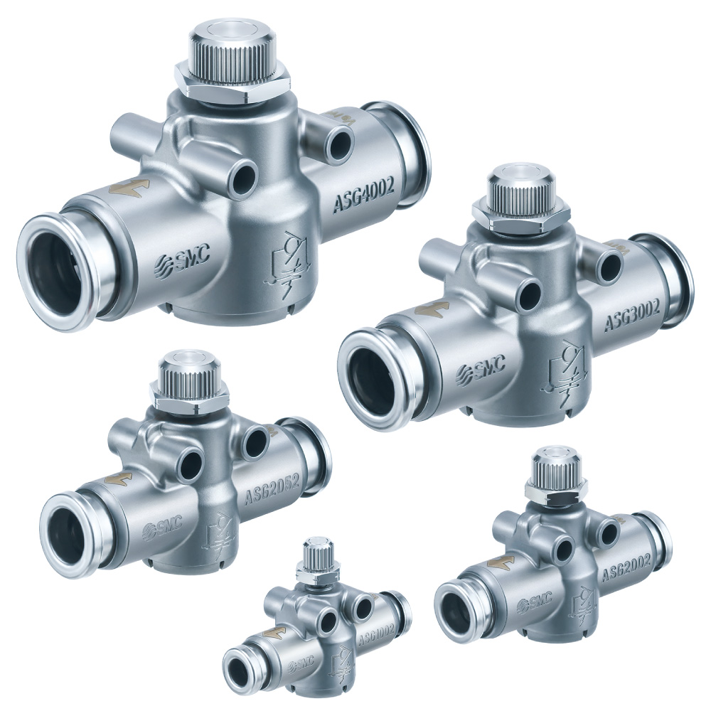 SMC 带快换接头的不锈钢型节流阀直通型HF2B-ASG-□TV