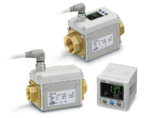 3色显示　电磁式数字式流量传感器LFE□