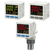 SMC 3画面高精度数字式压力传感器ZSE20□(F)/ISE20□