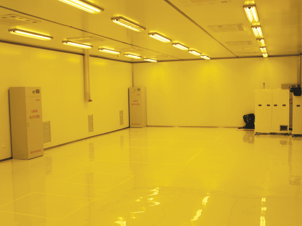 Yellow lighting area cleaning project